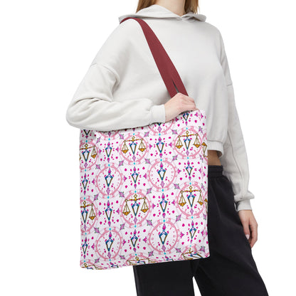 Tote Bag (AOP), Libra, Zodiac, Jewel Pattern