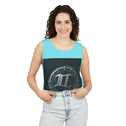 Unisex Garment-Dyed, Tank Top, Gemini Design, Space Symbol v1, 100% US cotton