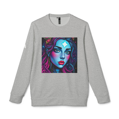 Adidas Unisex Fleece Crewneck Sweatshirt, Gemini, Pop Art, Zodiac