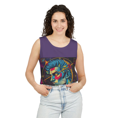 Unisex Garment-Dyed, Tank Top, Sagittarius Design, Pop Art v1, 100% US cotton