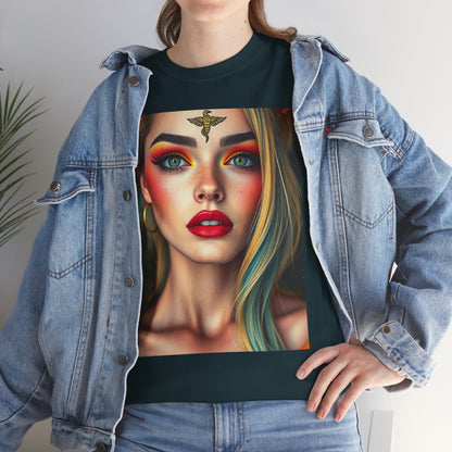 Unisex Heavy Cotton T-Shirt, Virgo, Zodiac, Sexy Art