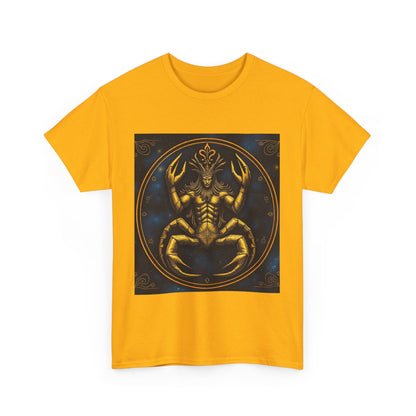 Unisex Heavy Cotton T-Shirt, Scorpion King, Cancer Zodiac Design