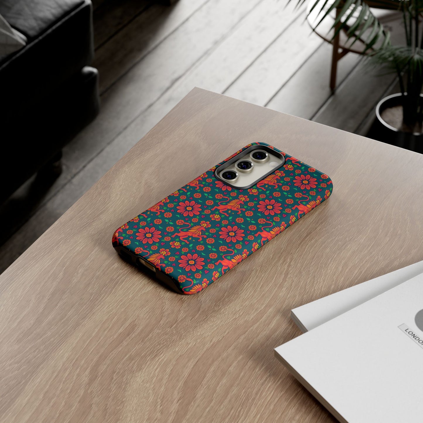 Tough Cases, Leo, Zodiac v2, Flower Pattern