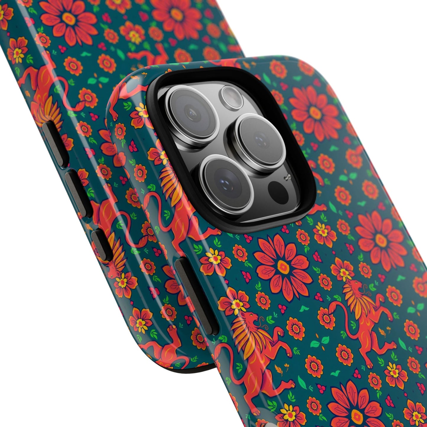 Tough Cases, Leo, Zodiac v2, Flower Pattern