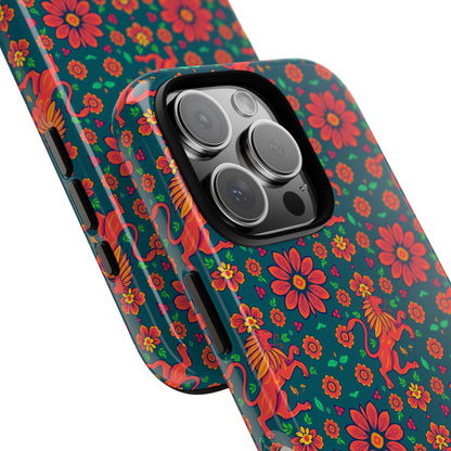 Tough Cases, Leo, Zodiac v2, Flower Pattern