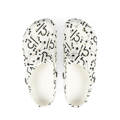 EVA Foam Rubber Shoes (AOP), Material 100% EVA, Libra Zodiac Design