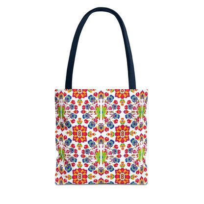 Tote Bag, (AOP), Libra, Zodiac v5, Flower Pattern