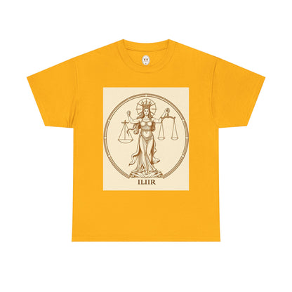 Unisex Heavy Cotton T-Shirt, Libra Goddess v1, Zodiac Design