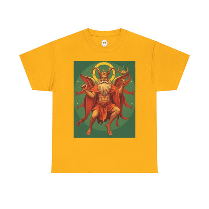 Unisex Heavy Cotton T-Shirt, Aries God, Zodiac Design