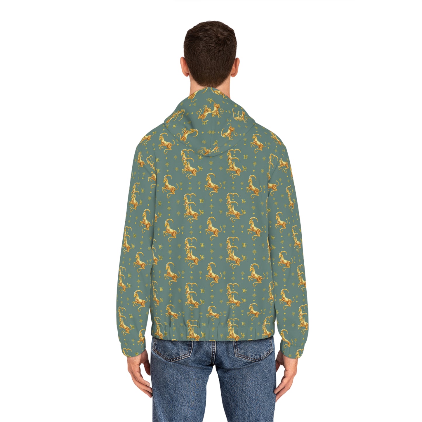 Full-Zip Hoodie (AOP), Capricorn, Zodiac v2, Pattern