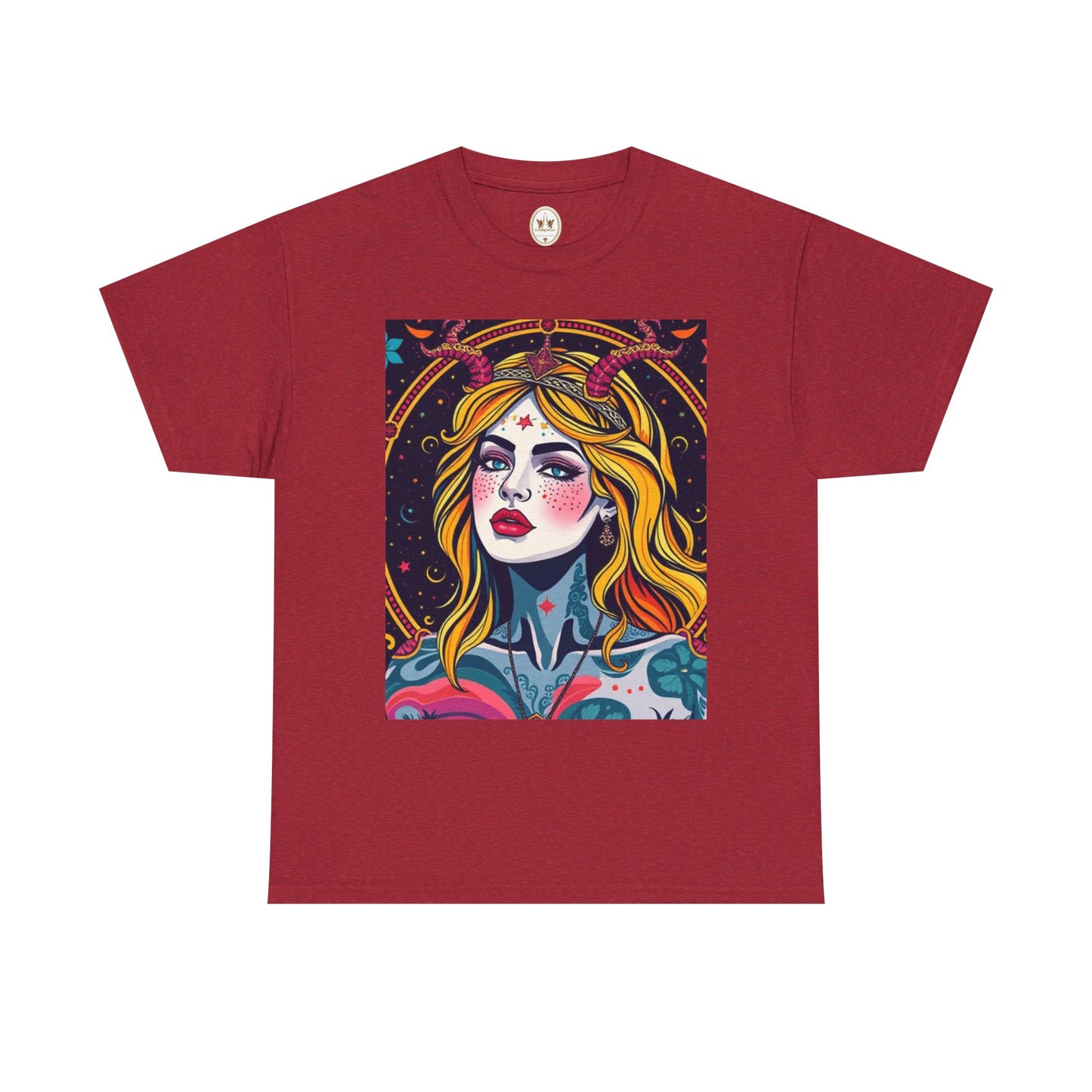 Unisex Heavy Cotton T-Shirt, Virgo, Zodiac v2, Sexy Art