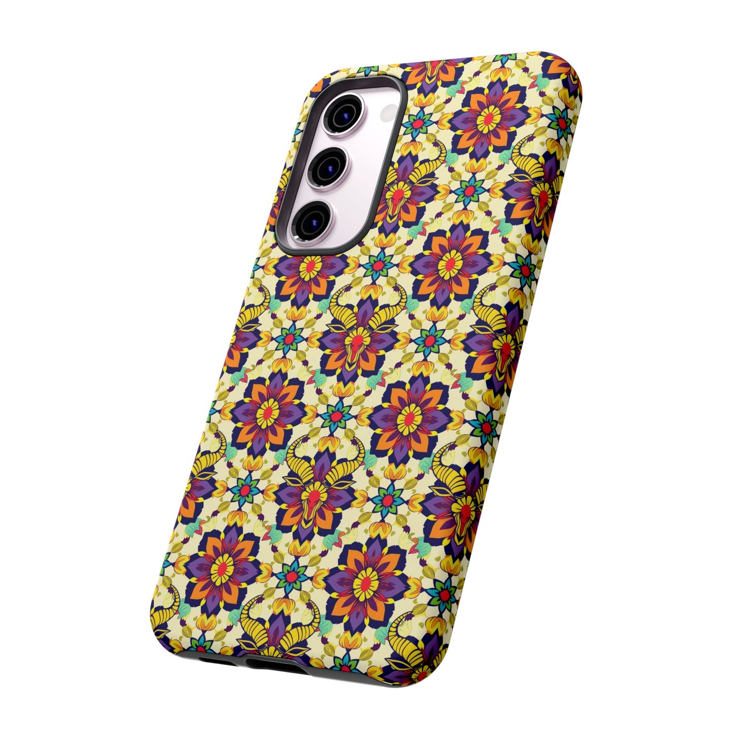 Tough Cases, Taurus, Zodiac v1, Flower Pattern