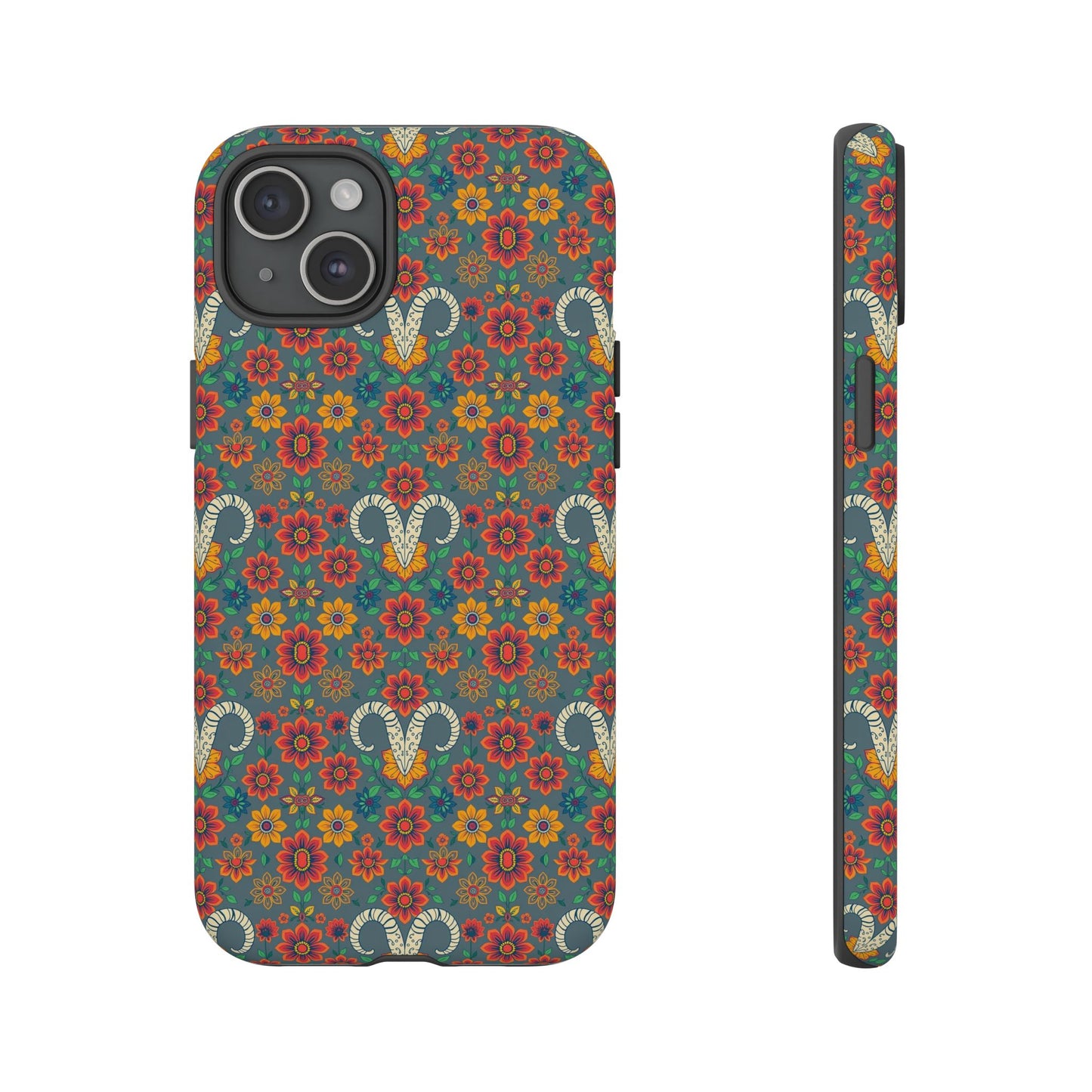 Tough Cases, Aries, Zodiac v3, Flower Pattern
