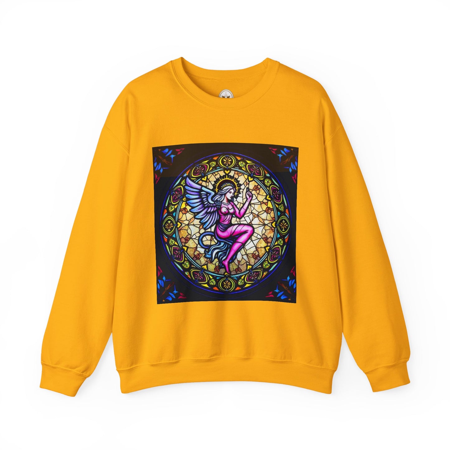 Unisex Heavy Blend™ Crewneck Sweatshirt, Glass 1, Virgo Zodiac Design