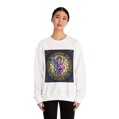 Unisex Heavy Blend™ Crewneck Sweatshirt, Glass 1, Virgo Zodiac Design