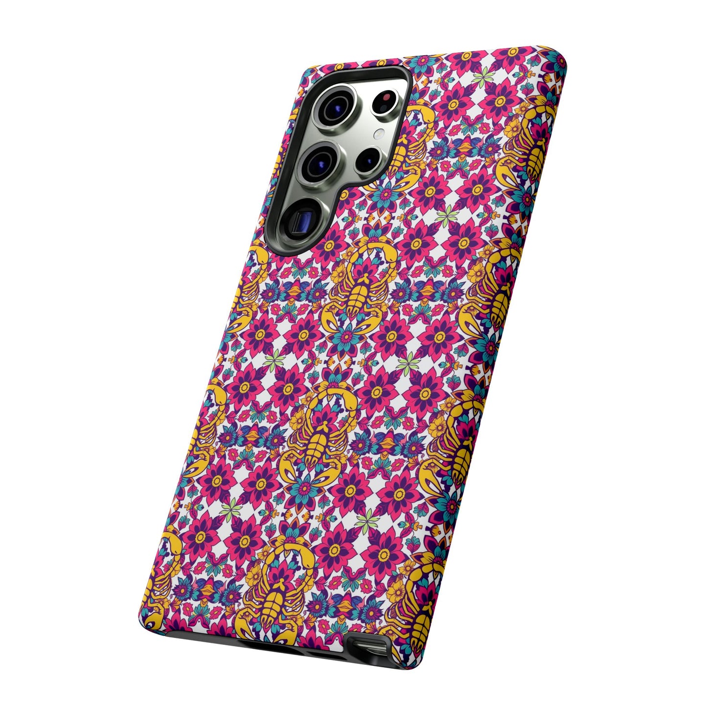 Tough Cases, Scorpio, Zodiac v2, Flower Pattern