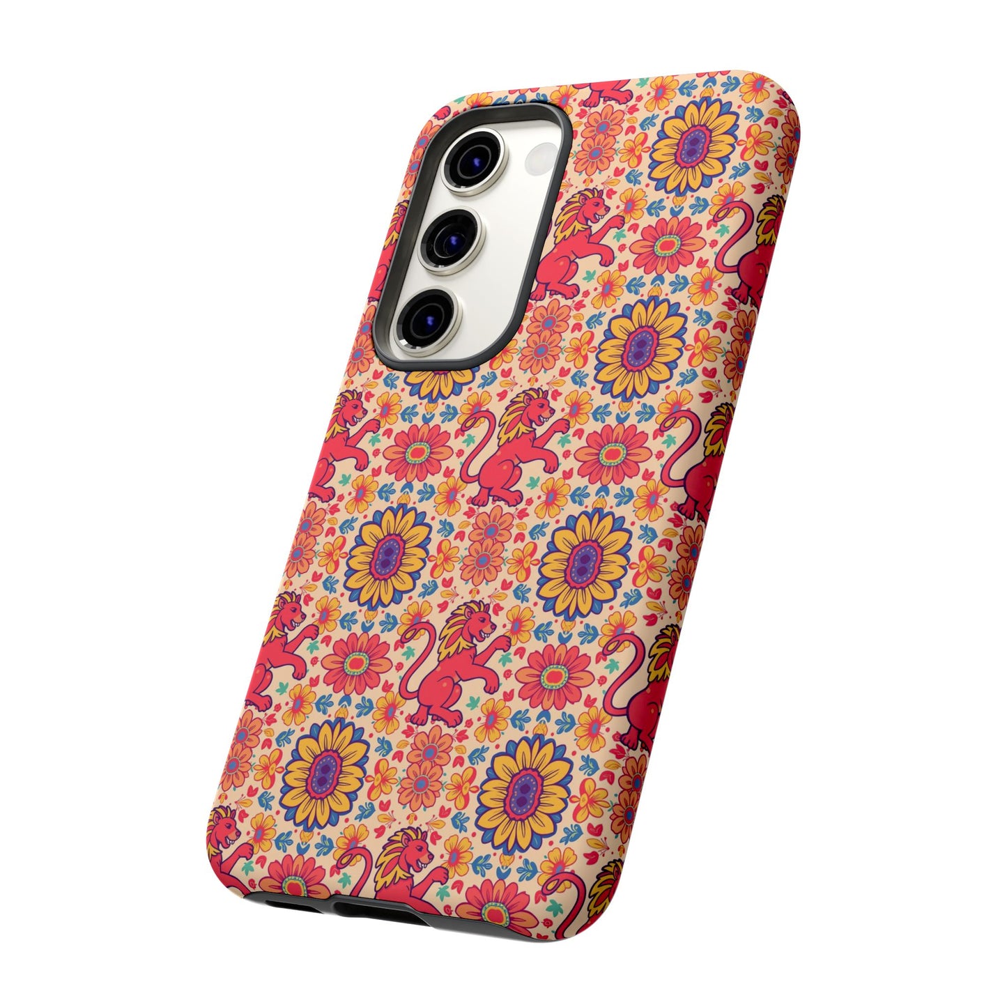 Tough Cases, Leo, Zodiac v1, Flower Pattern