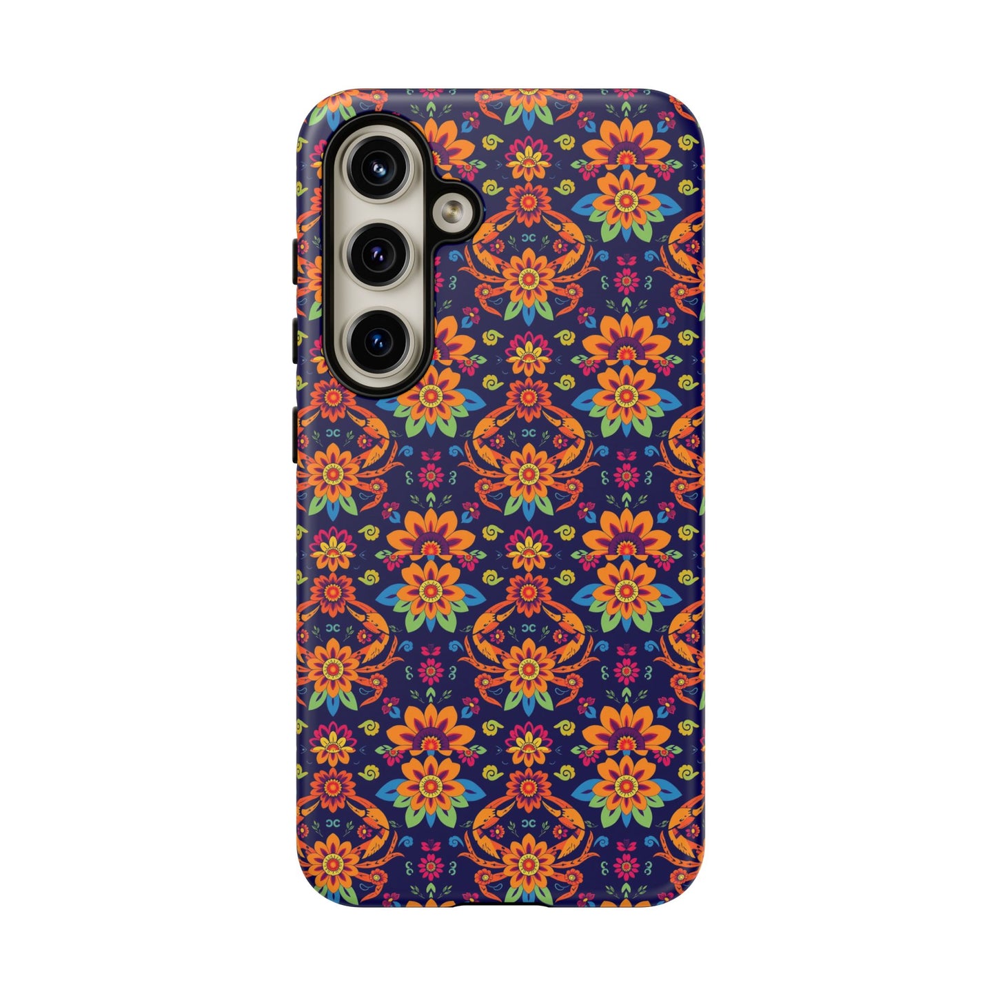Tough Cases, Cancer, Zodiac, Flower Pattern