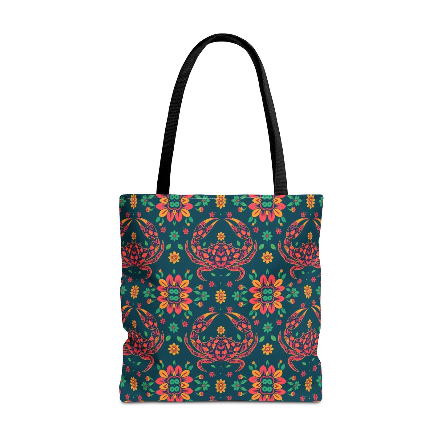 Tote Bag (AOP), Cancer, Zodiac v2, Flower Pattern