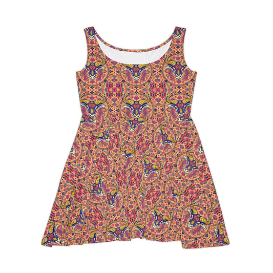 Women's Skater Dress, AOP, Zodiac, Taurus, Pattern