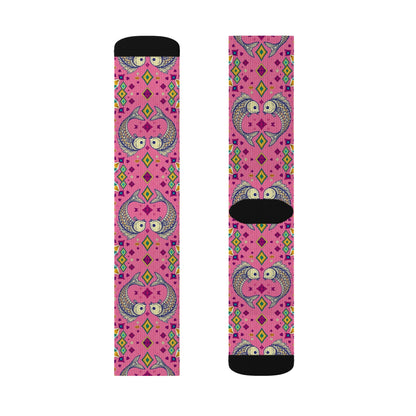 Sublimation Socks, Pisces, Zodiac v1, Jewel Pattern