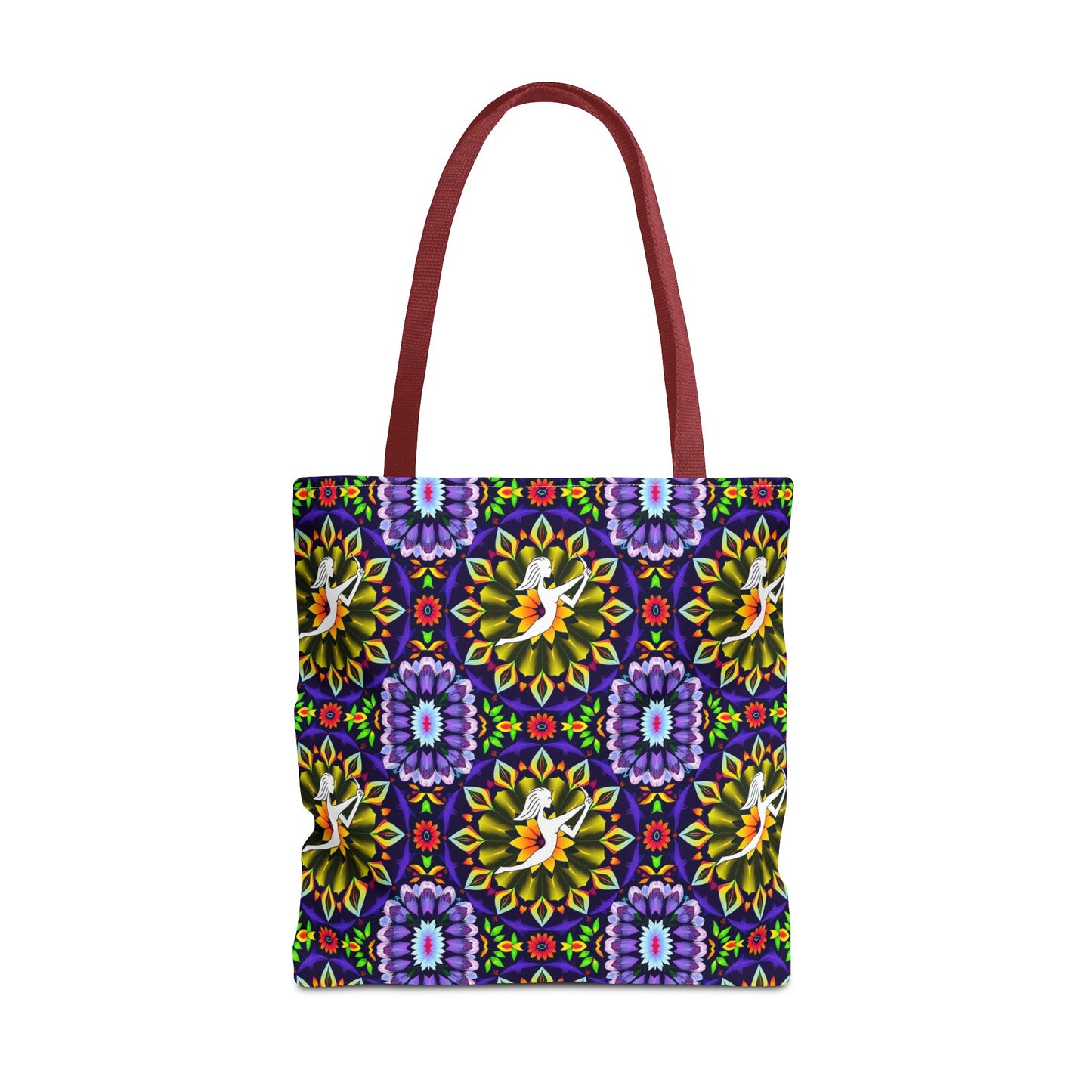 Tote Bag (AOP), Sagittarius, Zodiac v2, Flower Pattern