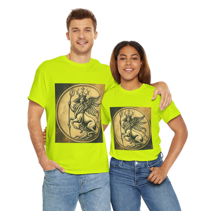 Unisex Heavy Cotton T-Shirt, Animal Angel v1, Virgo Zodiac Design