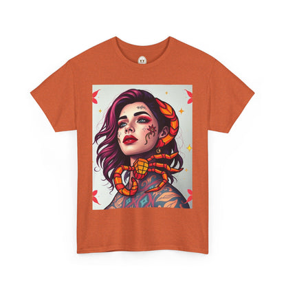Unisex Heavy Cotton T-Shirt, Scorpio, Zodiac v3, Sexy Art