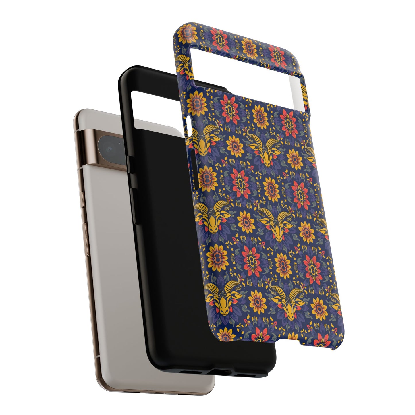 Tough Cases, Taurus, Zodiac v3, Flower Pattern