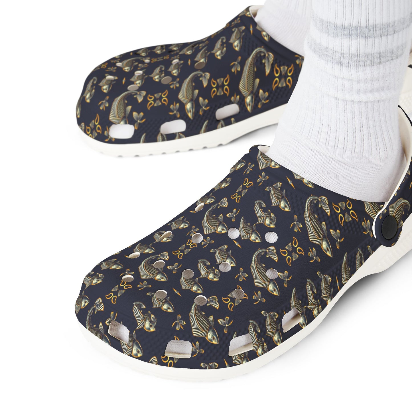 EVA Foam Rubber Shoes, (AOP), Pisces, Zodiac, Pattern
