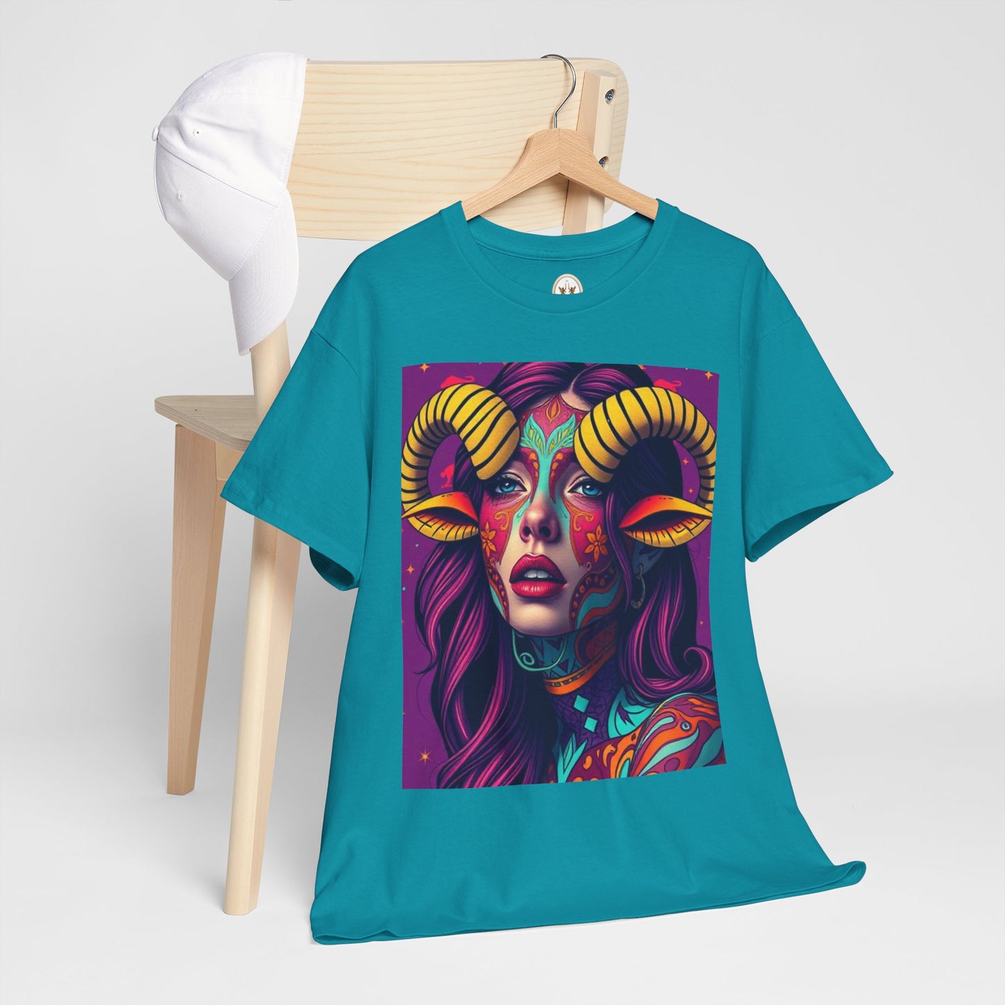 Unisex Heavy Cotton T-Shirt, Taurus, Zodiac v2, Sexy Art