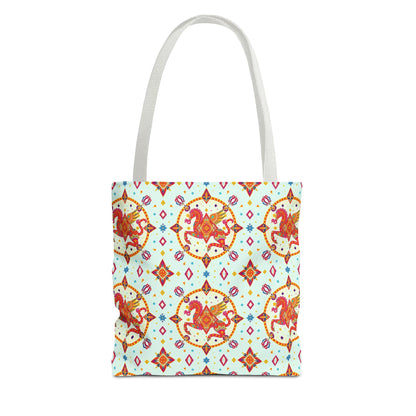 Tote Bag (AOP), Aquarius, Zodiac v1, Jewel Pattern