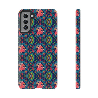 Tough Cases, Capricorn, Zodiac v1, Flower Pattern