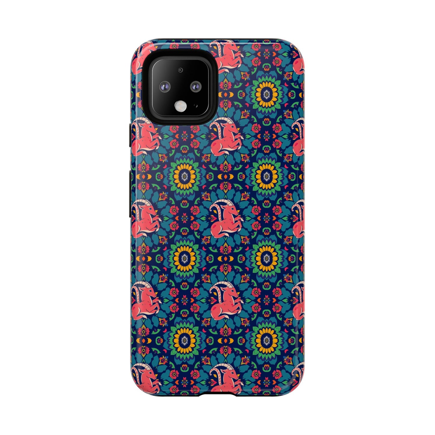 Tough Cases, Capricorn, Zodiac v1, Flower Pattern
