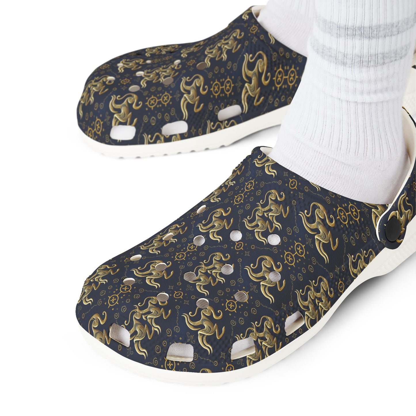 EVA Foam Rubber Shoes, (AOP), Aquarius, Zodiac v1, Pattern