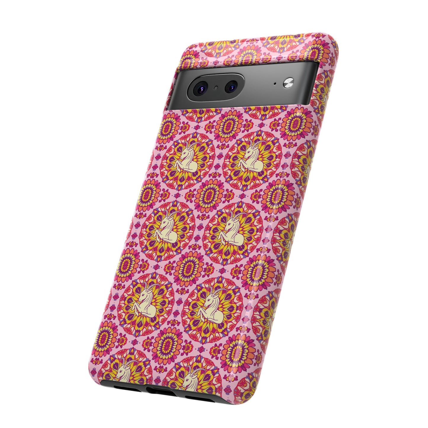 Tough Cases, Capricorn, Zodiac v4, Flower Pattern