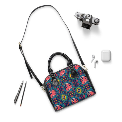 Shoulder Handbag, Capricorn, Zodiac, Flower Pattern
