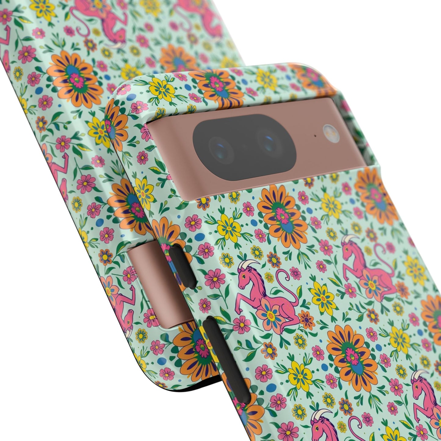 Tough Cases, Aquarius, Zodiac, Flower Pattern