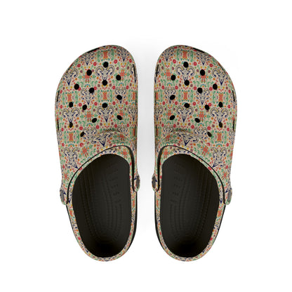 EVA Foam Rubber Shoes, (AOP), Aries, Zodiac v3, Pattern