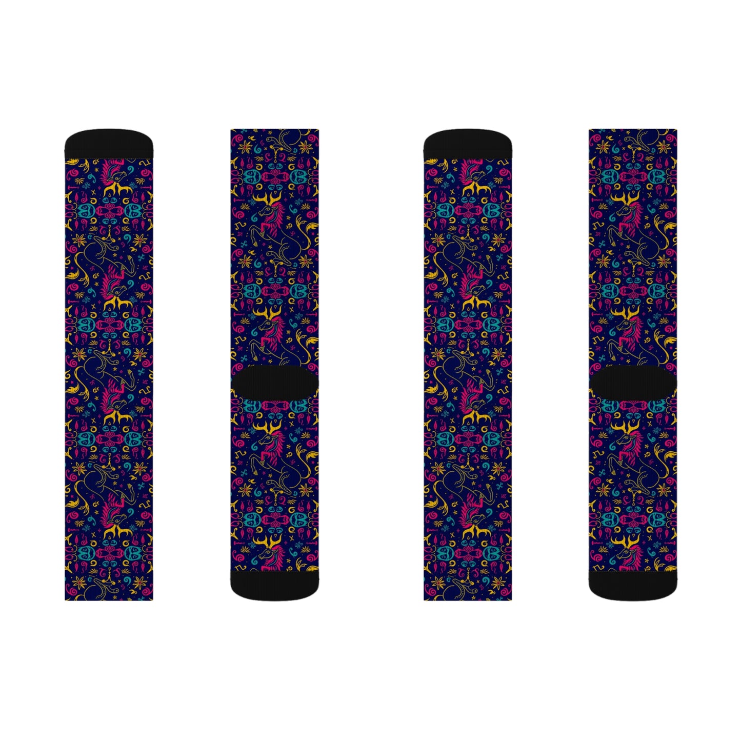 Sublimation Socks, Aquarius, Zodiac v3, Pattern