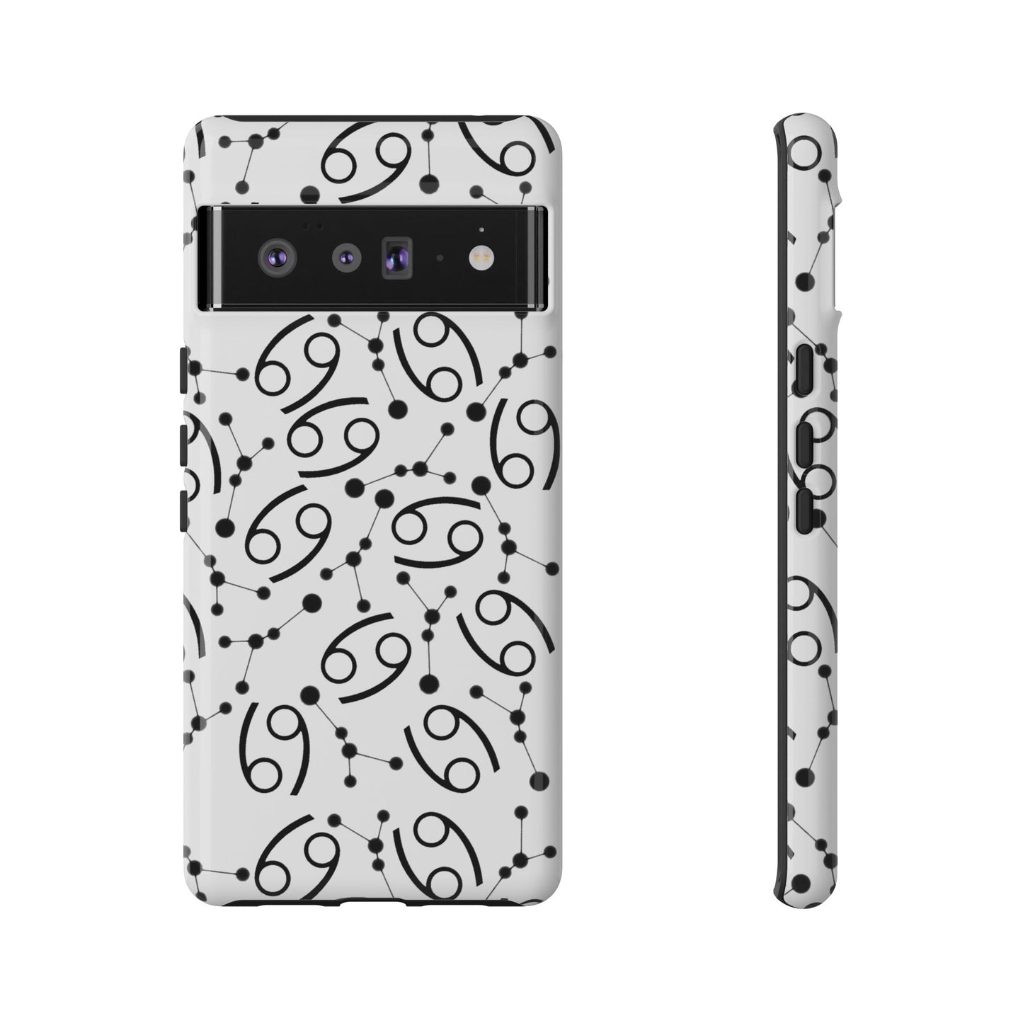 Tough Cases with the Cancer Zodiac sign for iPhone, Samsung Galaxy, and Google Pixel devices