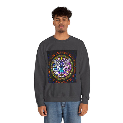 Unisex Heavy Blend™ Crewneck Sweatshirt, Glass 1, Gemini Zodiac Design