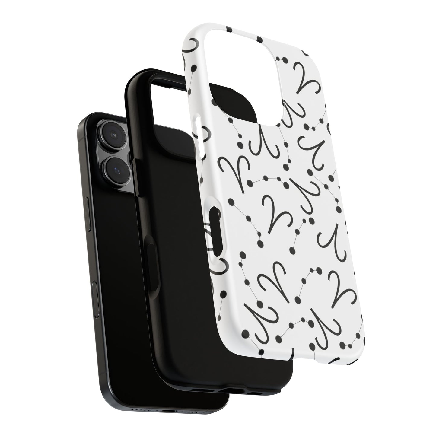 Tough Cases with the Aries Zodiac sign for iPhone, Samsung Galaxy, and Google Pixel devices
