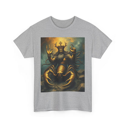 Unisex Heavy Cotton T-Shirt, Desert Scorpio King v1, Zodiac Design