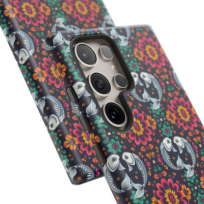 Tough Cases, Pisces, Zodiac v4, Flower Pattern