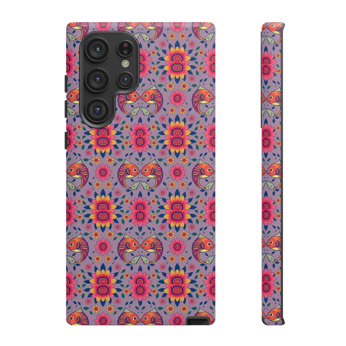 Tough Cases, Pisces, Zodiac v3, Flower Pattern