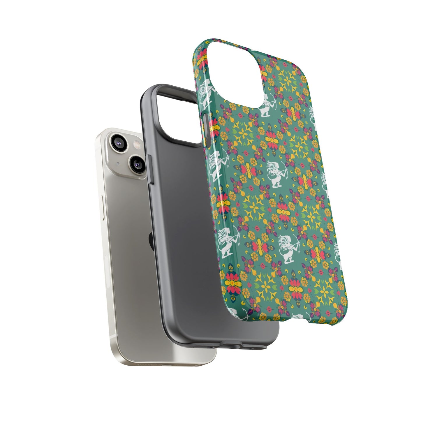 Tough Cases, Sagittarius, Zodiac, Flower Pattern