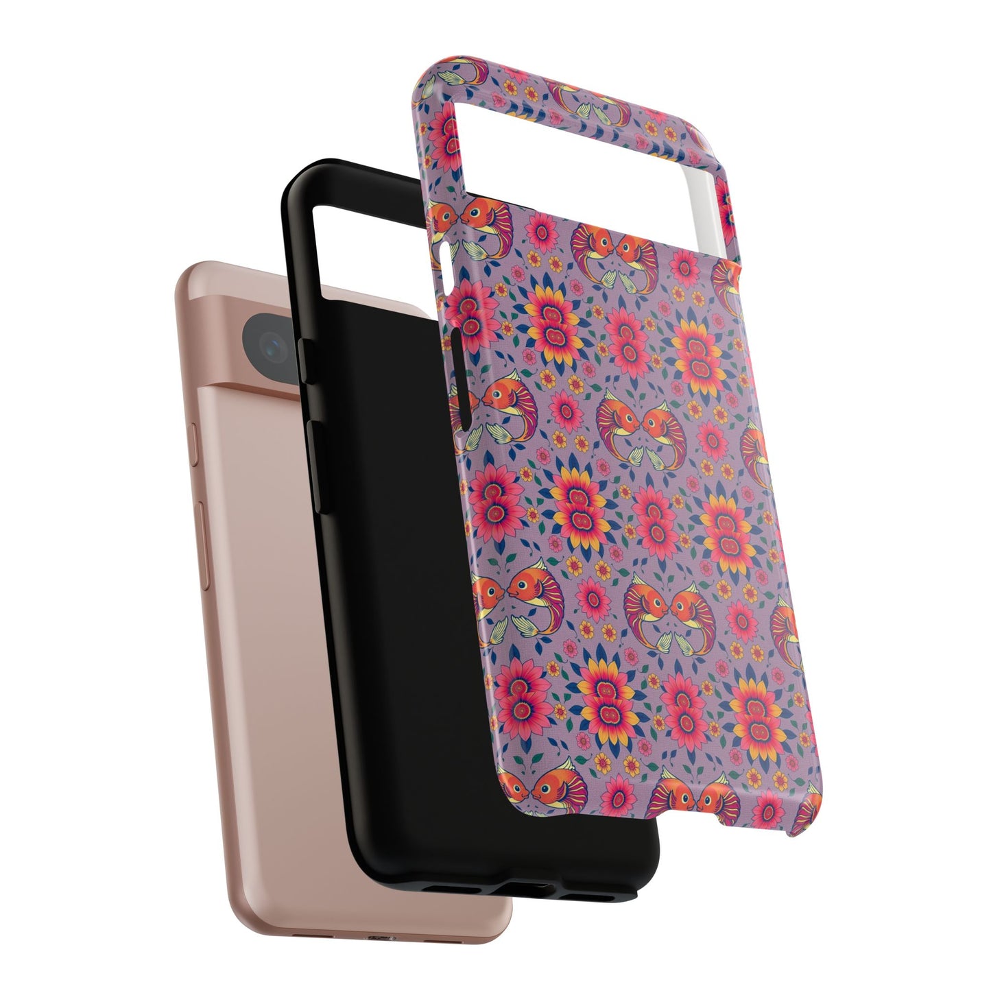 Tough Cases, Pisces, Zodiac v3, Flower Pattern