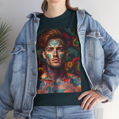 Unisex Heavy Cotton T-Shirt, Libra, Zodiac, Sexy Art