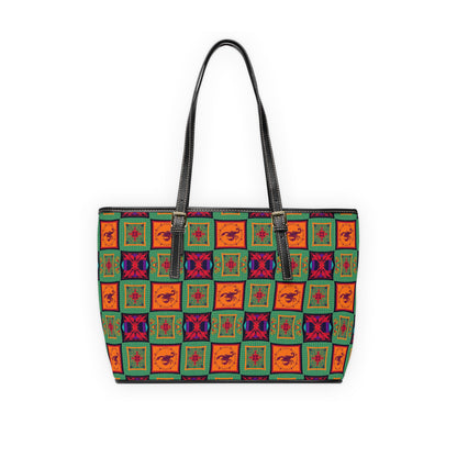 Leather Shoulder Bag, Scorpio, Zodiac v4, Shapes Pattern